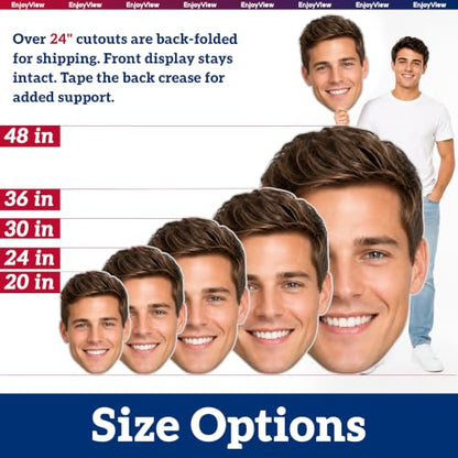 Custom Big Head Cutout Upgraded Foam Board - 20 to 48 Inch Sizes