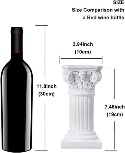 Etiger Roman Pillar - Greek Column Resin Statue | Elegant Centerpiece Pedestal for Home & Garden Decor (White)