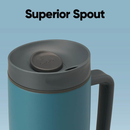 Owala SmoothSip Slider Travel Mug - 24 oz Stainless Steel Insulated, Leak Proof, Hot & Cold Drinks, BPA Free