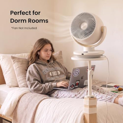 Adjustable Fan Holder for Dorm Room - Height-Adjustable Bed Frame Mount