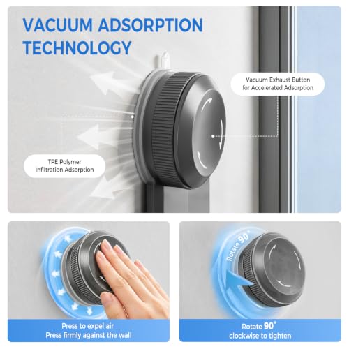 Suction Cup Towel Bar 2 Pack - 27.6 Inch Rustproof Aluminum Bathroom Rack