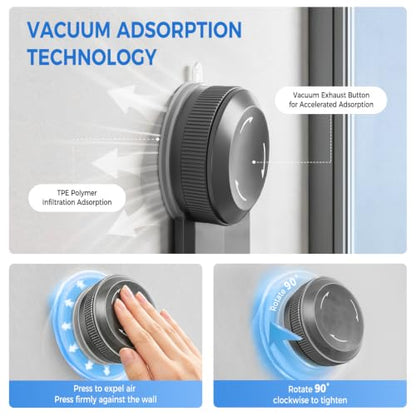 Suction Cup Towel Bar 2 Pack - 27.6 Inch Rustproof Aluminum Bathroom Rack