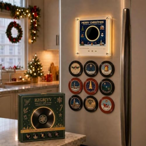 Halloween Magnetic Vinyl Player with NFC Touch-to-Play & 9 Discs - Festive Music Box Set