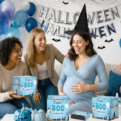 Halloween Baby Shower Diaper Raffle Box & Tickets - Ghost Pumpkin Bat Design