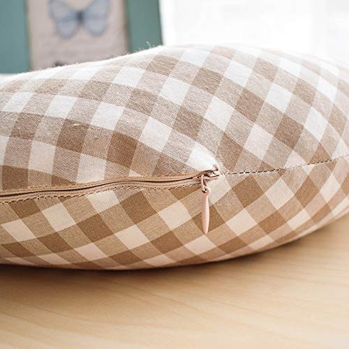 Edomi Buckwheat Neck Pillow, Comfortable U Shaped Travel Pillow Portable Pillow for Sleeping Recliner Chair Washable Pillowcase Buckwheat Hulls Filling (12x12 inch, Khaki)