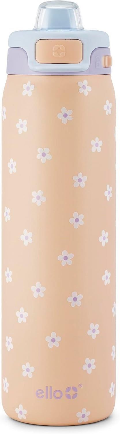 Ello Insulated Stainless Steel Water Bottle - Quick Fill Lid, Leakproof, BPA-Free | 22oz, 32oz, 40oz