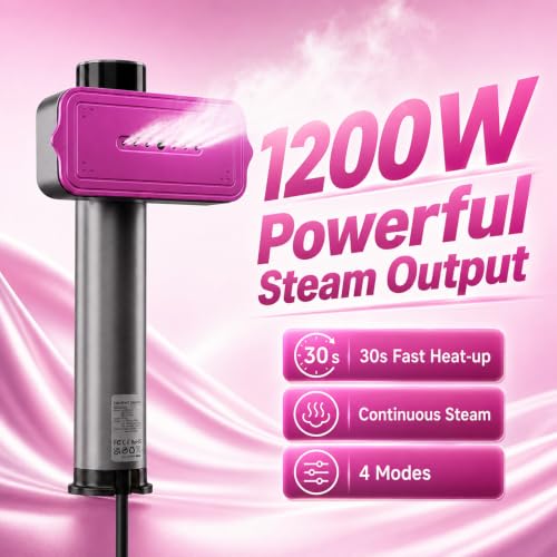 Travel Steamer for Clothes 2-in-1 Portable Steam Iron Gray 1200W