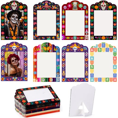 36 Pcs Day of the Dead Photo Frames Sugar Skull Ofrenda Altar Decor B Style