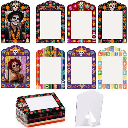 36 Pcs Day of the Dead Photo Frames Sugar Skull Ofrenda Altar Decor B Style