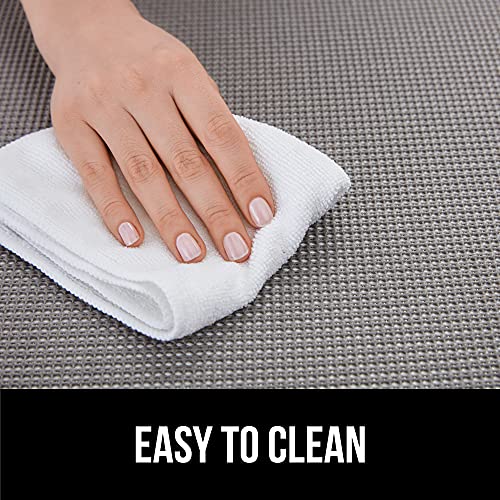 Gorilla Grip Drawer Shelf and Cabinet Liner, Thick Strong Grip, Non-Adhesive Liners Protect Kitchen Cabinets and Cupboard, Bathroom Drawers, Easy Install, Breathable Mat, 12" x10', Snow White