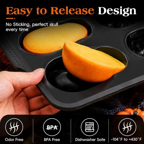 Skull Baking Pan with Metal Reinforced Frame - Halloween Cake Molds - Variation 1