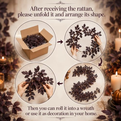 Fall Decorations 6FT Deep Plum Garland for Home & Holiday Decor