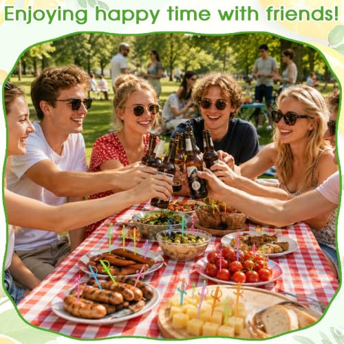 200 Pcs Colorful Cocktail Picks & Fruit Skewers for Party Food & Drinks