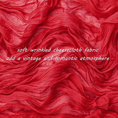 Red Cheesecloth Table Runner 35x120 Inches Set of 12 for Wedding Party Decor - Variation of THIS listing