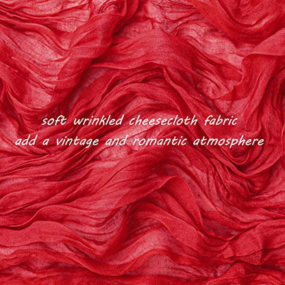 Red Cheesecloth Table Runner 35x120 Inches Set of 12 for Wedding Party Decor - Variation of THIS listing