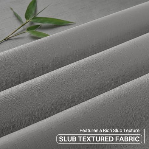 LXBNI Ringless Shower Curtain with Snap-In Liner - Grey 72x75 Inch, Pack of 1
