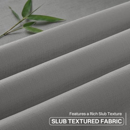 LXBNI Ringless Shower Curtain with Snap-In Liner - Grey 72x75 Inch, Pack of 1