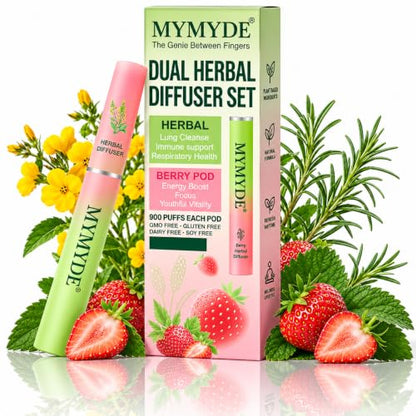 Mullein Mint Fragrance Stick - Natural Thyme Scent for Relaxation - Green - 1200 Uses