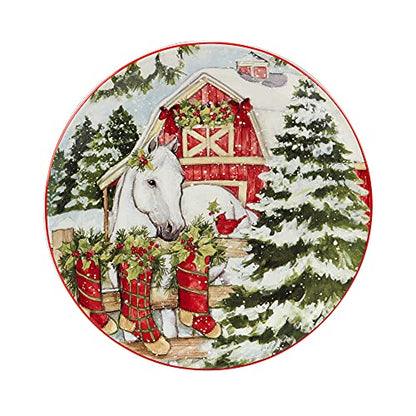 Homestead Christmas Dessert Plates Set of 4 - Medium