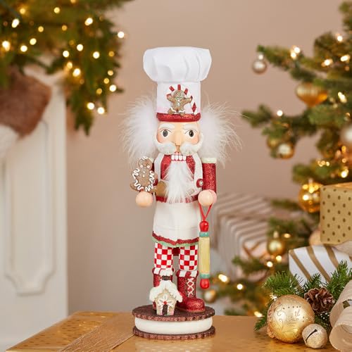 15-Inch Gingerbread Chef Nutcracker - Holiday Decor, Whimsical Collection