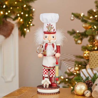 15-Inch Gingerbread Chef Nutcracker - Holiday Decor, Whimsical Collection
