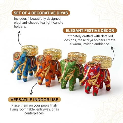 Traditional Tea Light Candle Holders for Diwali & Festive Decor - Assorted Designs
