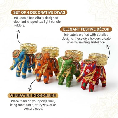 Traditional Tea Light Candle Holders for Diwali & Festive Decor - Assorted Designs