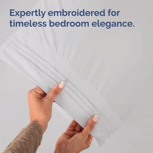 King Standard Pillow Cases - Soft Hotel Quality Covers | Comfy, Fade-Free & Wrinkle Resistant - 2 Piece Set in French Grey