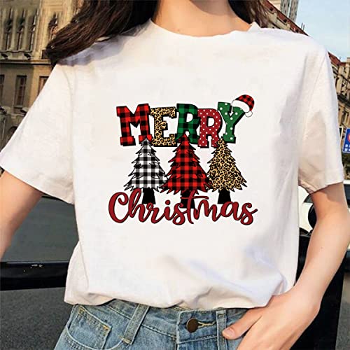 Christmas Heat Transfer Vinyl HTV Iron-On Sheets for T-Shirts - Buffalo Plaid Deer Santa Tree Design - 6 Sheets - Black Red Green - Variation of Christmas-6pcs
