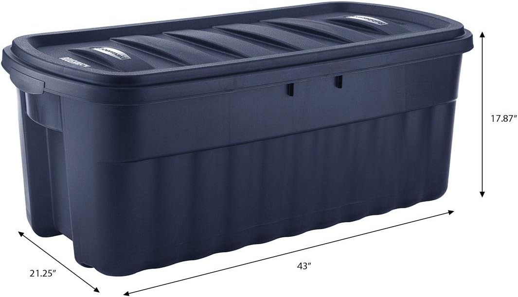 Rubbermaid 50 Gallon Roughneck Storage Tote - Durable, Reusable Plastic Bin for Organizing