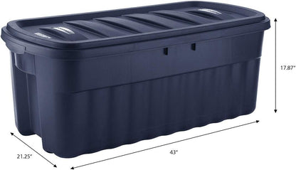 Rubbermaid 50 Gallon Roughneck Storage Tote - Durable, Reusable Plastic Bin for Organizing
