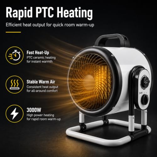 3000W Indoor Space Heater 220V Electric Heater with Safety Features