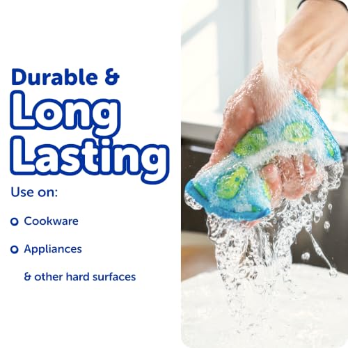 Non-Scratch Scouring Pads with Odor Resistance - 6 Pack Kitchen Scrubber