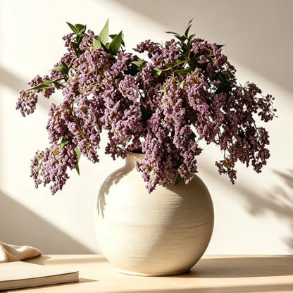 Purple Nandina Berry Spray 41 Inch Artificial Flower Stem for Vase - Set of 3