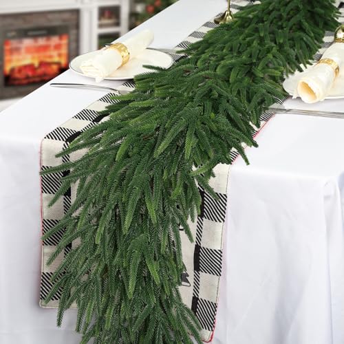 6 FT Realistic Christmas Pine Garland Artificial Greenery for Indoor Outdoor Holiday Decor