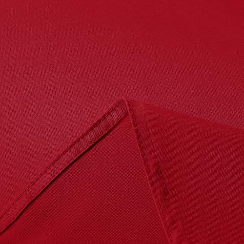 Sancua Rectangle Tablecloth 60 x 102 Inch - Christmas Red, Polyester