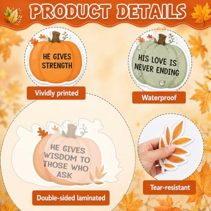 Religious Fall Bulletin Board Set for Classroom Thanksgiving Decor - Christian Autumn