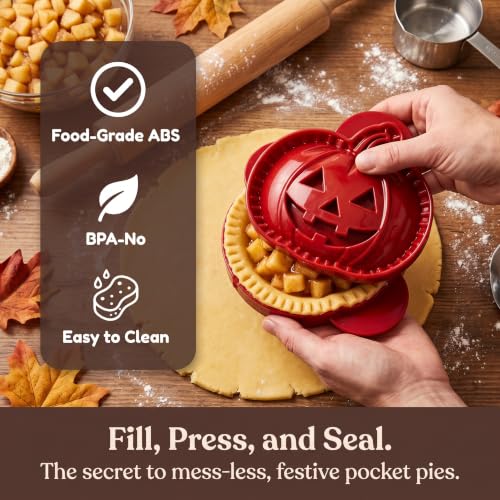 Halloween Mini Hand Pie Mold Set - Spooky Pumpkin Design, Reusable Pastry Press