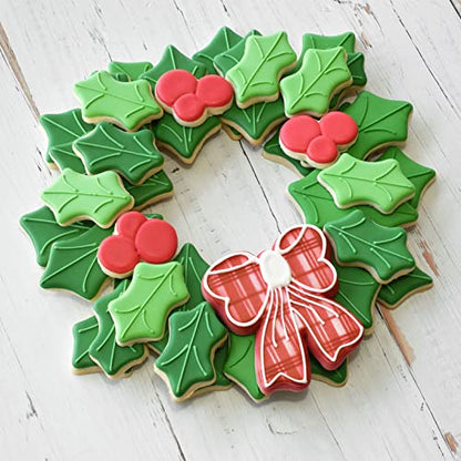 Holiday Wreath Cookie Cutter Set - 4-Piece Christmas Baking & Craft Kit