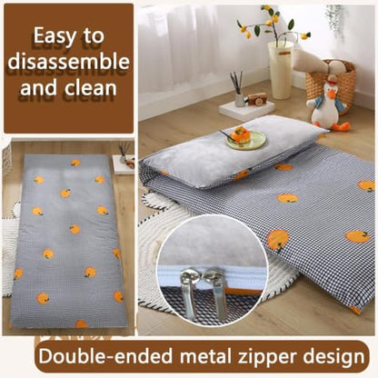 Japanese Futon Mattress Cover with Zipper - Cotton Fleece, 70.9x86.6in / 180x220cm