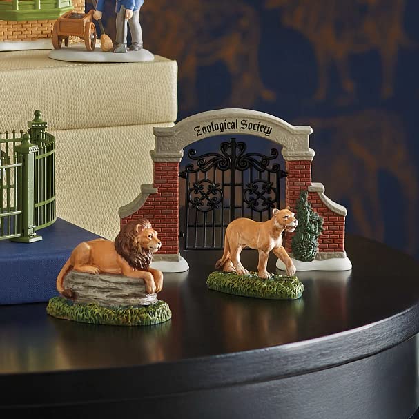 Department 56 Dickens Village Zoological Gardens Entry Gate Figurine, 3.74 Inch
