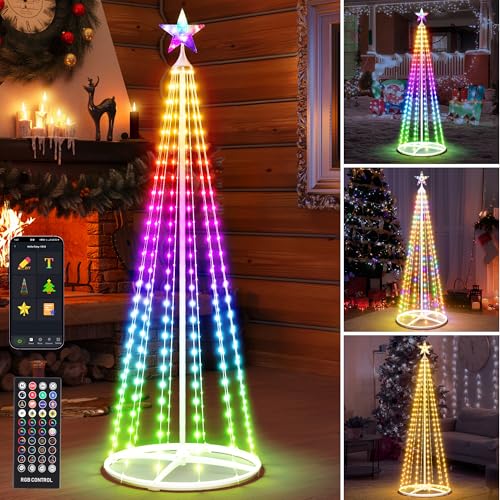 5FT Smart Cone Christmas Tree with Multicolor LED Lights, App & Remote Control