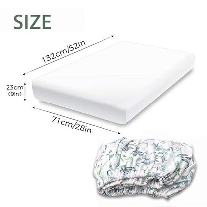 DILIMI Fitted Crib Sheet - Ultra-Soft Green Leaf Design for Standard Crib & Toddler Mattress