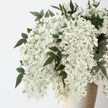 White Artificial Nandina Berry Stems - 43 Inch Faux Floral Branches, 3 Pack