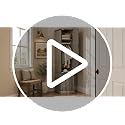 Garvee 72" Tall Armoire Wardrobe Closet - Fluted Wood, Narrow, Retro Brown (Variation: Retro Brown)