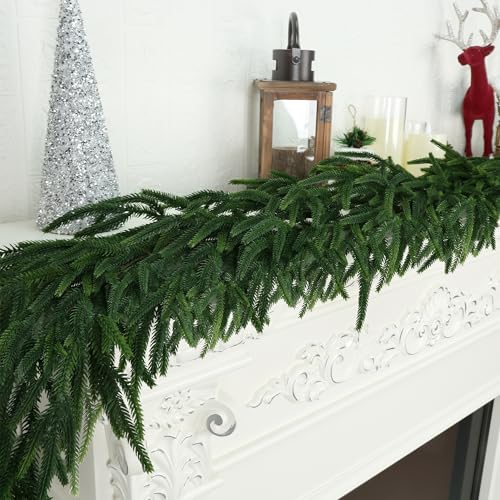 6 FT Realistic Christmas Pine Garland Artificial Greenery for Indoor Outdoor Holiday Decor