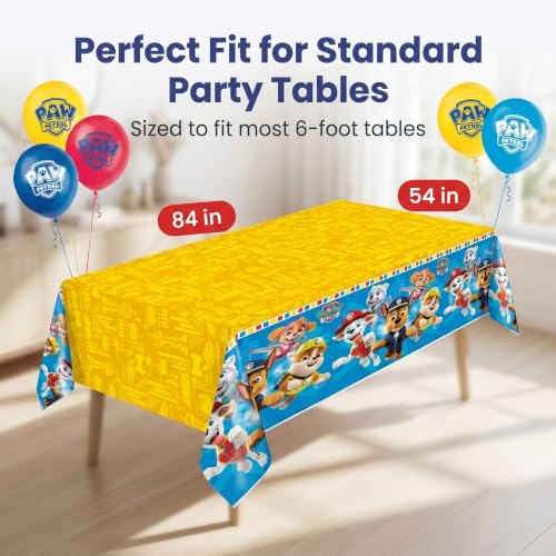 Paw Patrol Tablecloth 2-Pack - Birthday Party Decorations for Kids