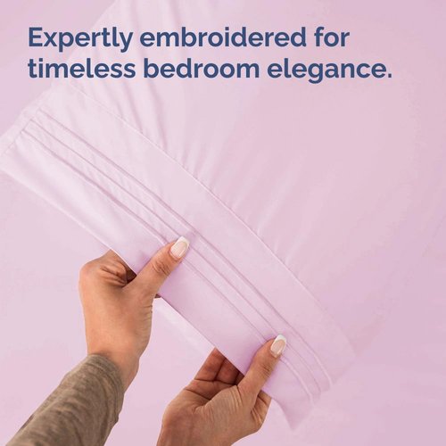 King Pillow Cases Set of 4 - Ultra Soft Hotel Quality Pillowcase Covers - Comfy, Cozy & Wrinkle Free - Shrinkage, Stain & Fade Resistant - Machine Washable Pillow Protectors - 4 Piece Set - Light Pink
