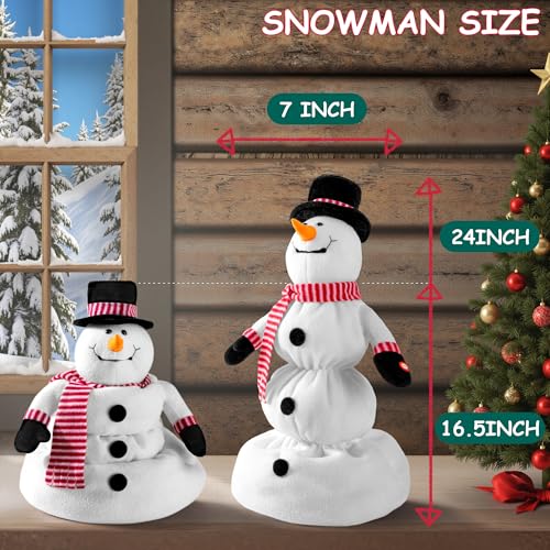 Animated Snowman Christmas Decor - Singing & Dancing Holiday Tabletop Figurine