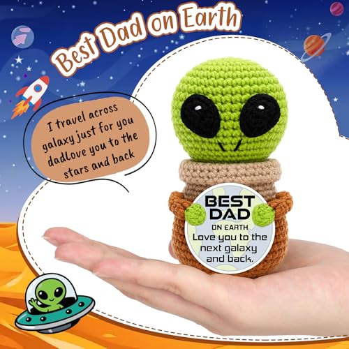 Handmade Crochet Alien Gift for Dad - Out-of-This-World Father's Day & Birthday Present